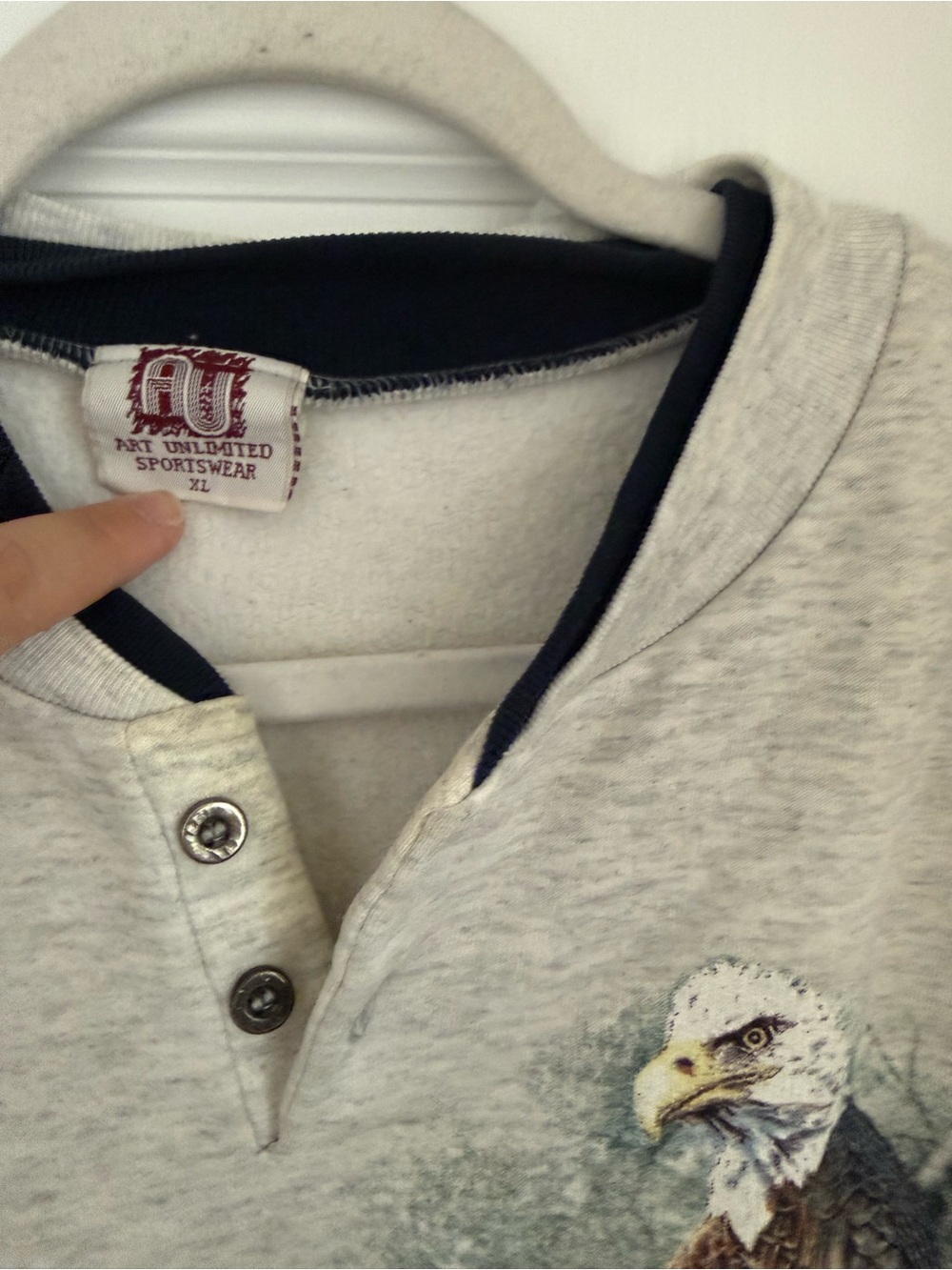 Vintage 90s art unlimited sweatshirt bald eagle crewneck - Picture 4 of 6